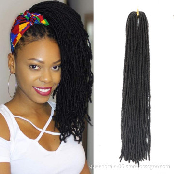 Goddess Locs Crochet Hair Micro Sister Straight Braids 18Inch Mini Locs Synthetic African Braids